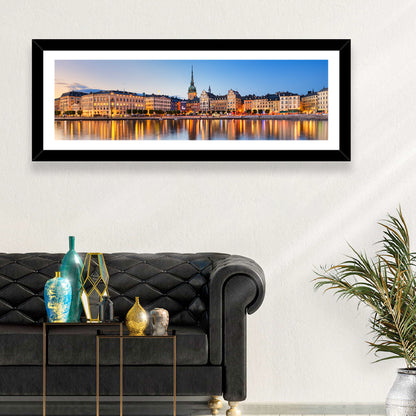 Gamla Stan Night Reflections Wall Art