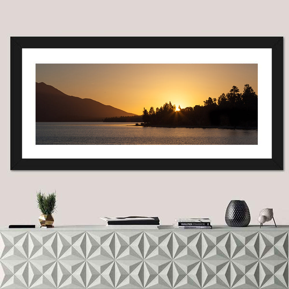 Lake Brunner Golden Sunset Wall Art