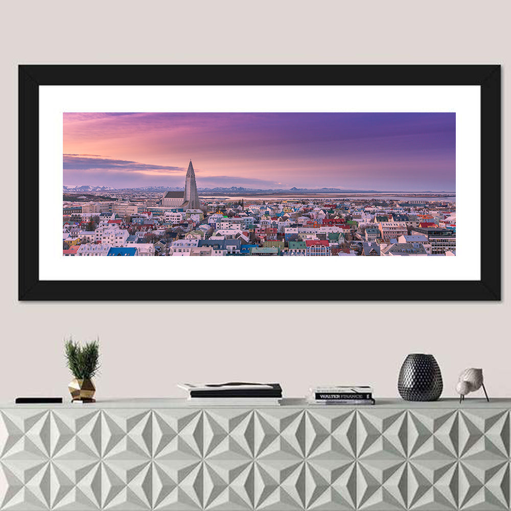 Dawn Over Reykjavik Wall Art