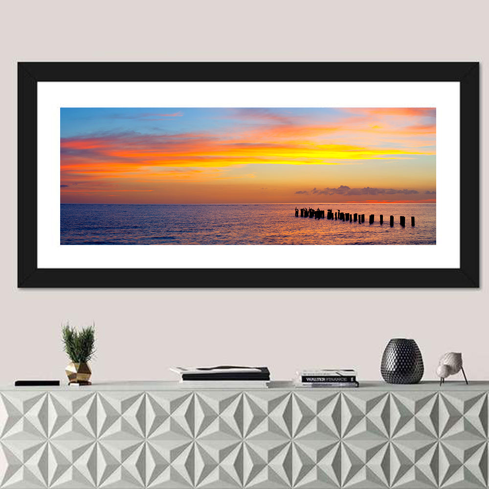 Naples Pier at Sunset Wall Art