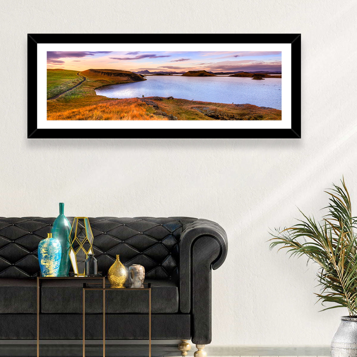 Sunset Over Lake Myvatn Wall Art