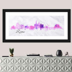 Watercolor Rome Skyline Wall Art