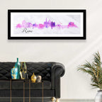 Watercolor Rome Skyline Wall Art