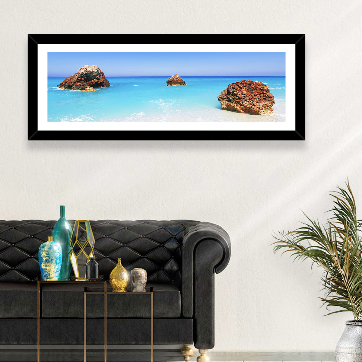 Lefkada Three Rocks Seascape Wall Art