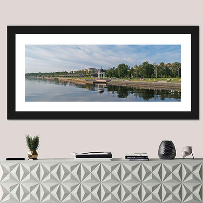 Lake Onega Promenade with Gazebo Wall Art