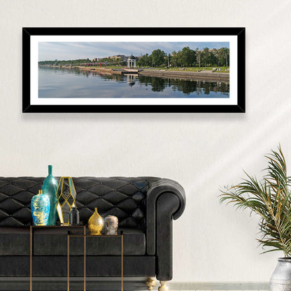 Lake Onega Promenade with Gazebo Wall Art