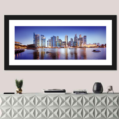 Singapore Marina Bay Skyline at Twilight Wall Art