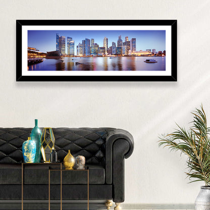 Singapore Marina Bay Skyline at Twilight Wall Art