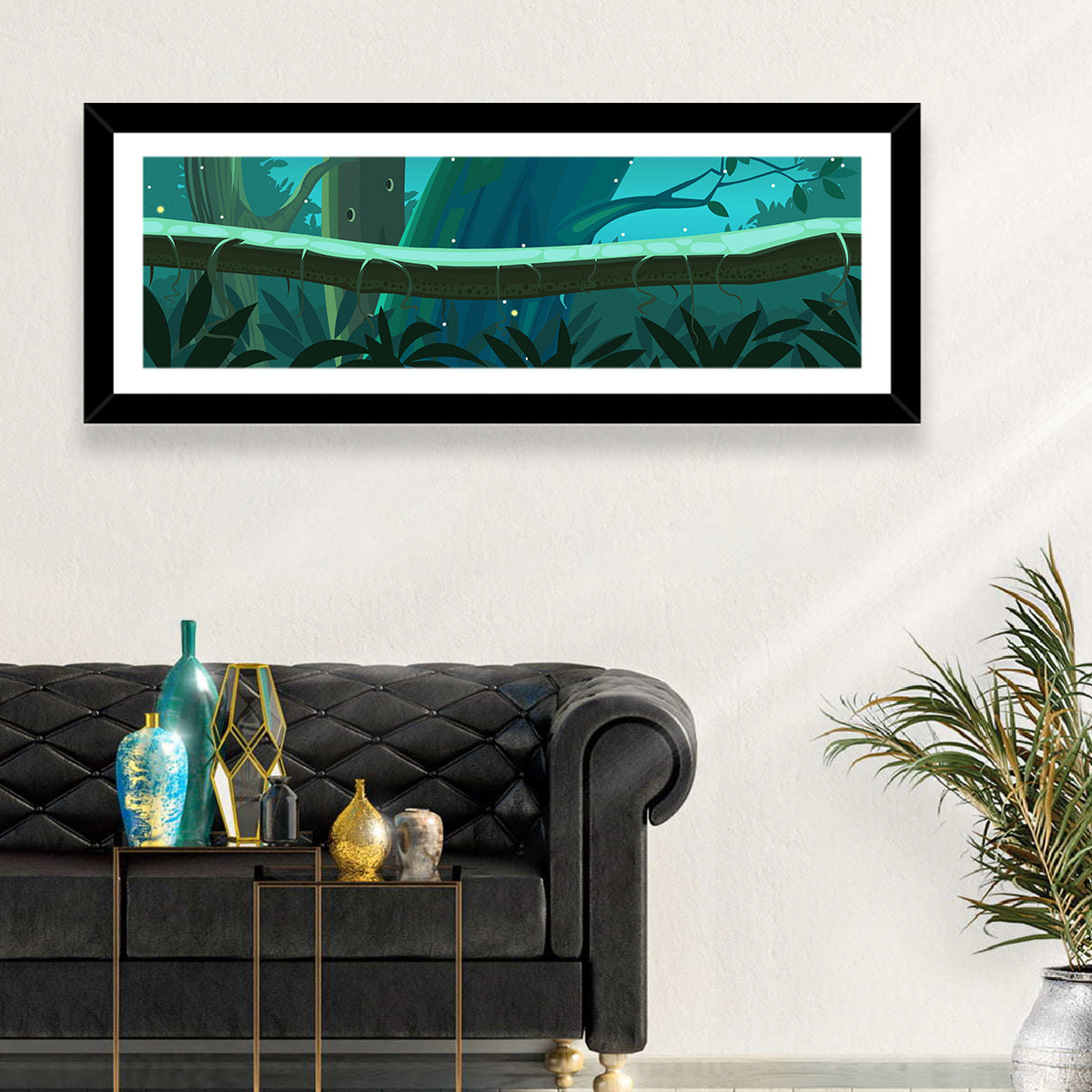 Digital Jungle Night Wall Art