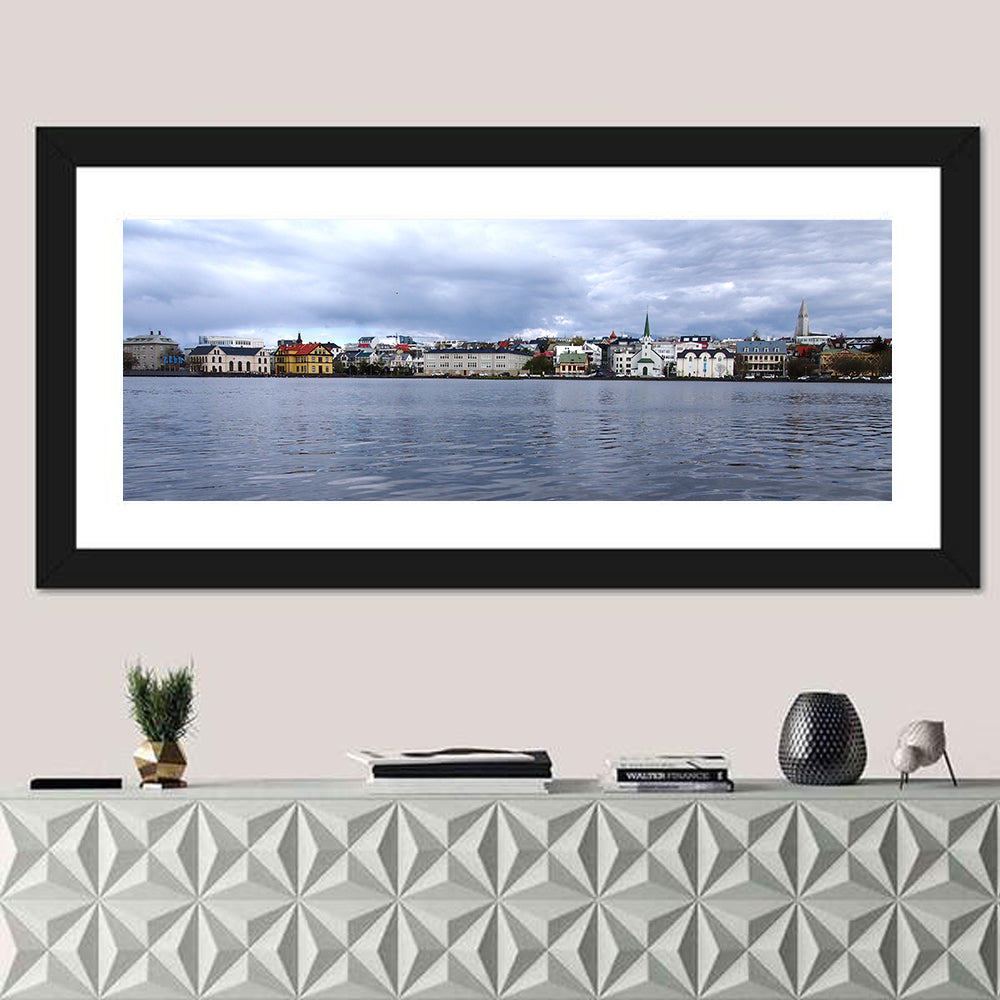 Tjörnin Reykjavik Skyline Wall Art