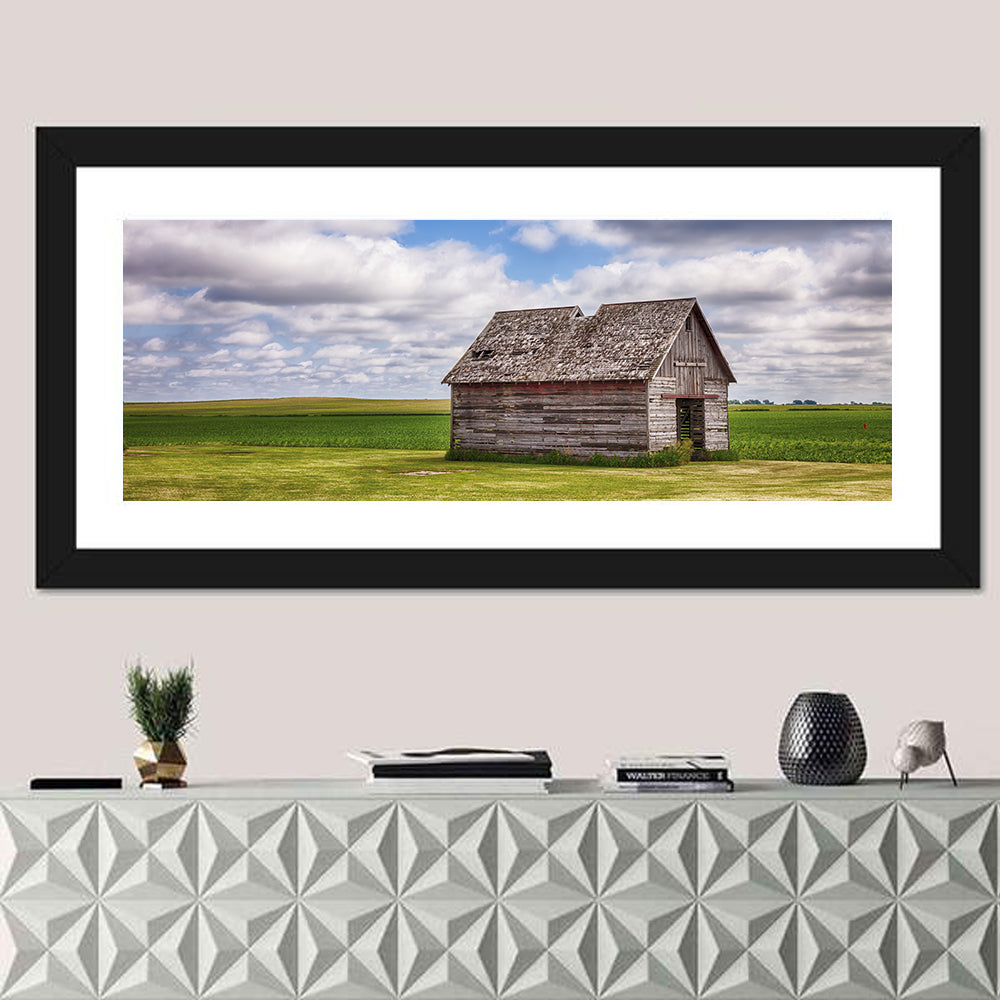 Old Farm Shed in Field Wall Art
