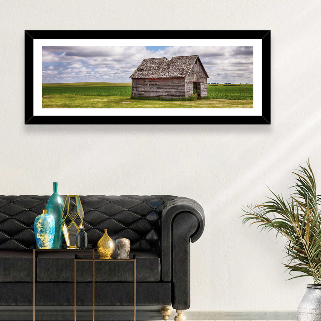Old Farm Shed in Field Wall Art