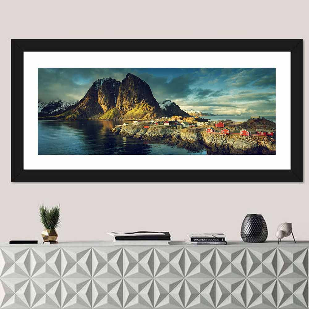 Reine Red Fishing Huts Wall Art