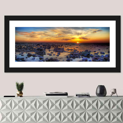 Sea Stones at Sunset Wall Art