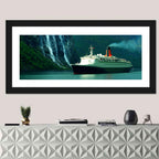 Cruise Ship at Geiranger Fjord Wall Art