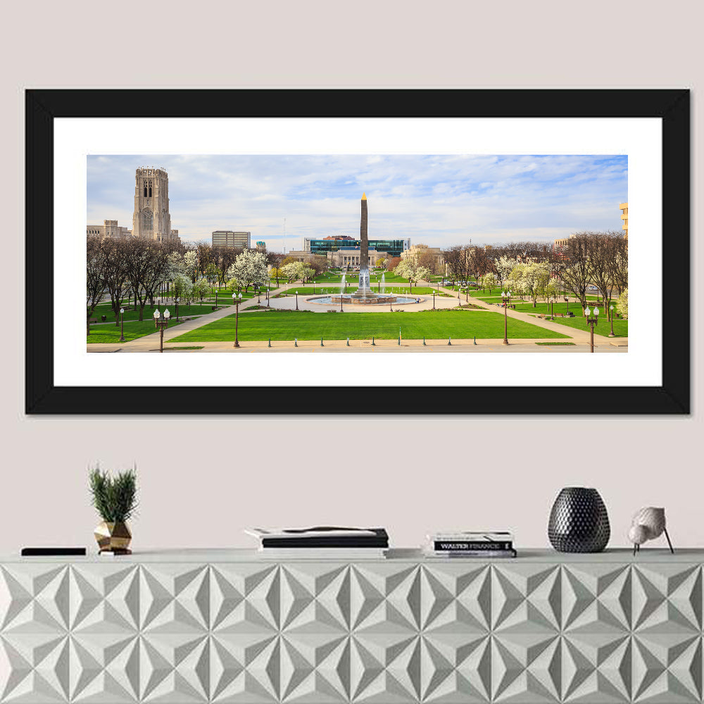 Cathedral of Learning Plaza Wall Art in a room, panoramic