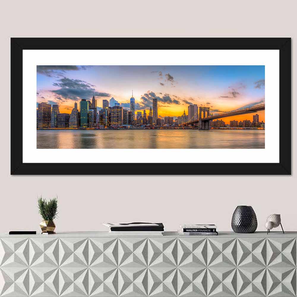 Manhattan Skyline with Brooklyn Bridge Wall Art