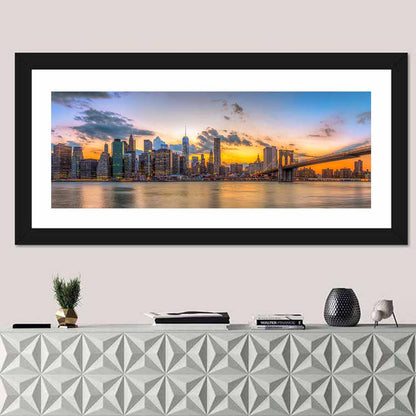 Manhattan Skyline with Brooklyn Bridge Wall Art