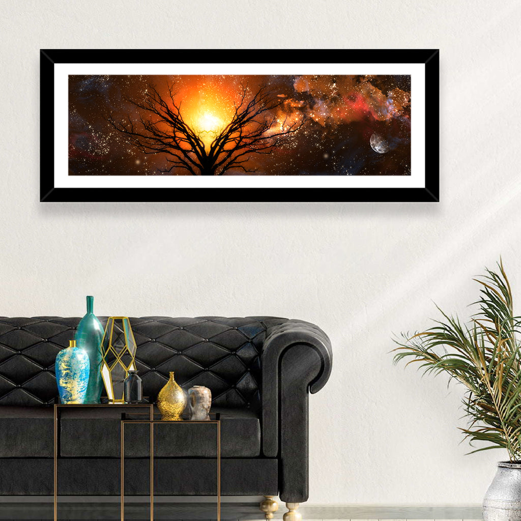 Haunted Tree Under Nebula Wall Art