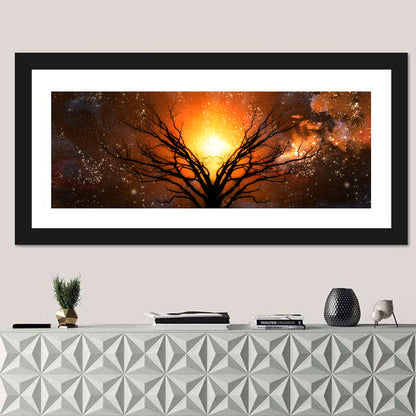 Haunted Tree Under Nebula Wall Art