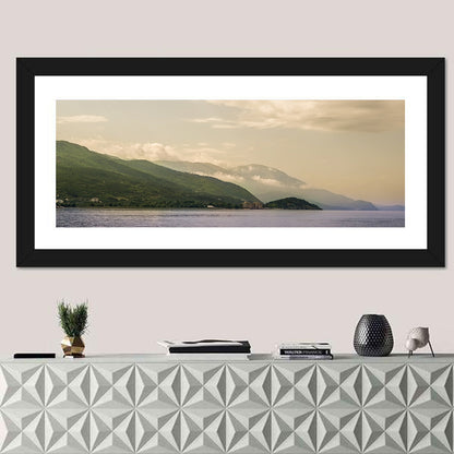Ohrid Lakeshore Mountain View Wall Art