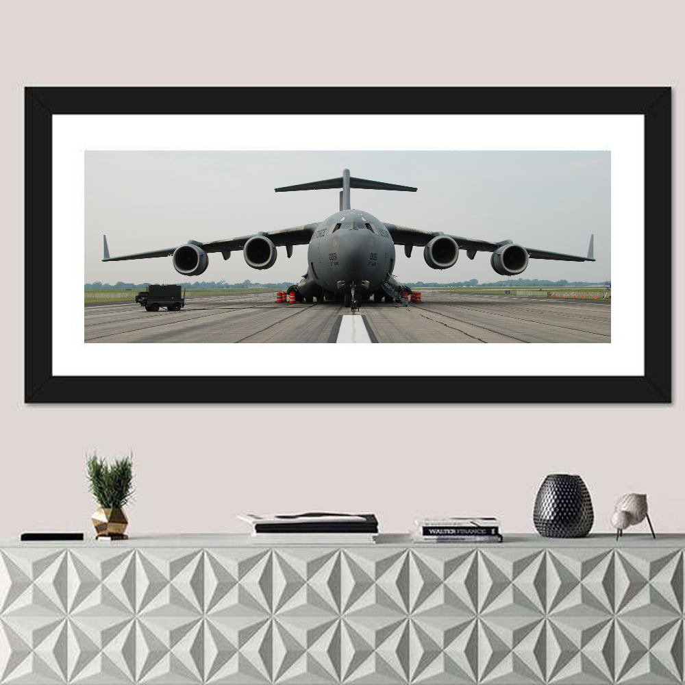 C-130 on Runway Wall Art