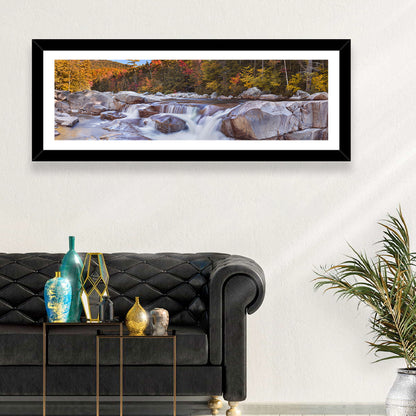 White Mountain Autumn River Wall Art