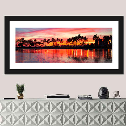 Hawaii Resort Sunset Wall Art