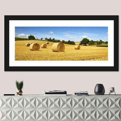 Late Summer Straw Bales Wall Art