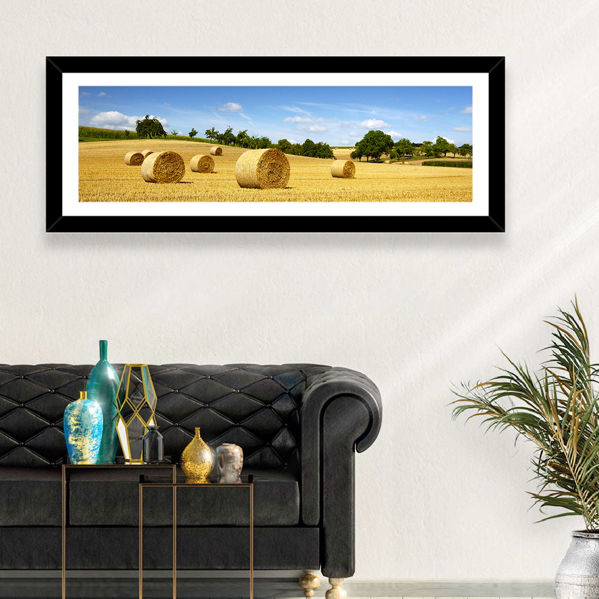 Late Summer Straw Bales Wall Art