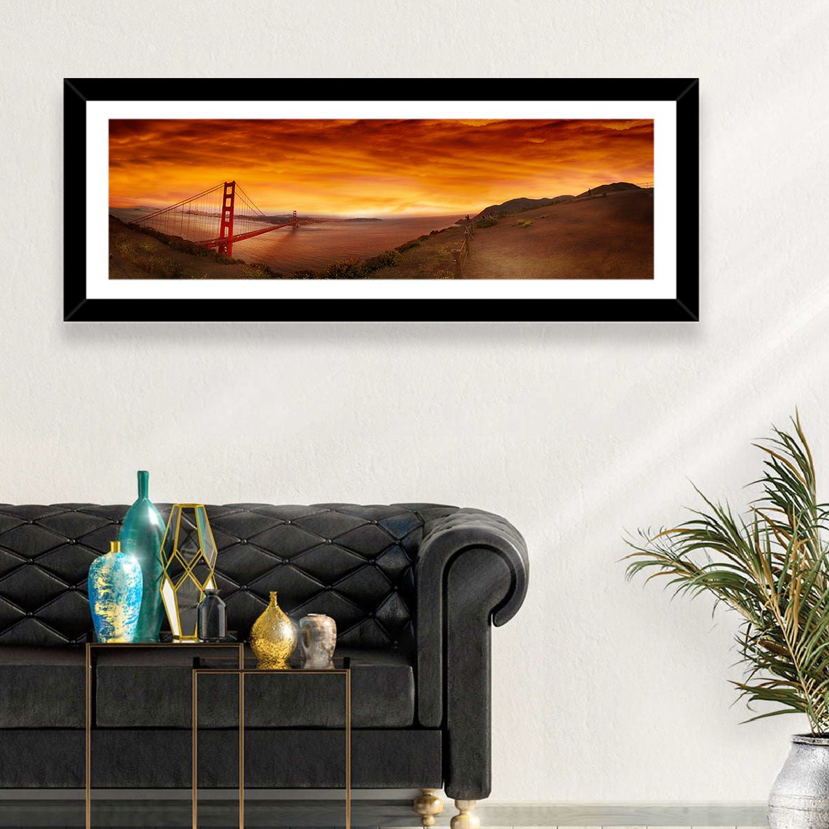 Golden Gate Bridge at Sunset Wall Art