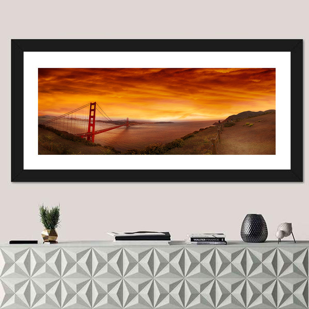 Golden Gate Bridge at Sunset Wall Art