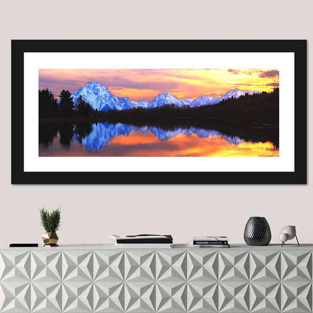 Grand Teton Sunset Reflection Wall Art
