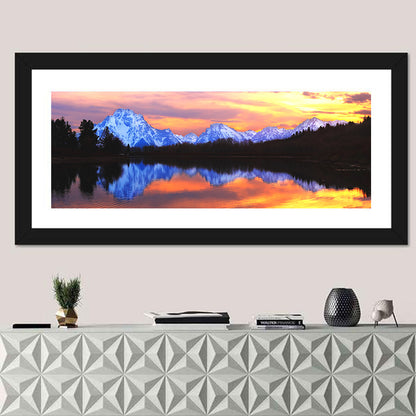 Grand Teton Sunset Reflection Wall Art