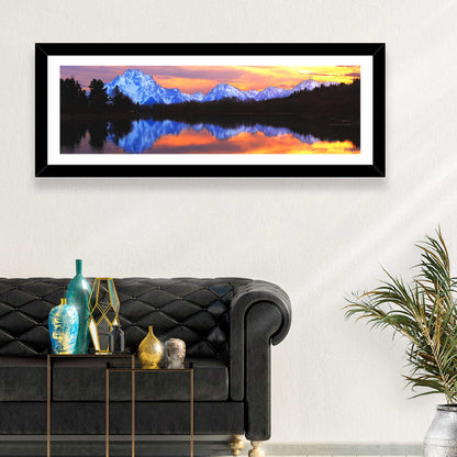 Grand Teton Sunset Reflection Wall Art