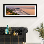 Pylos Harbor Lighthouse Sunset Wall Art