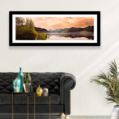 Cloudy Sky Over Lake Wall Art