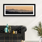 Lavender Mountain Ridge Silhouettes Wall Art