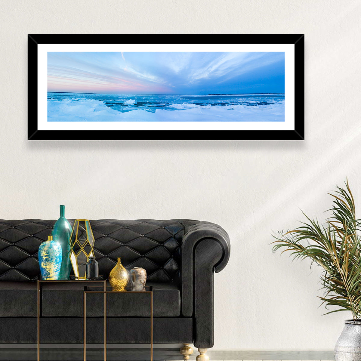 Frozen Blue Seascape Wall Art