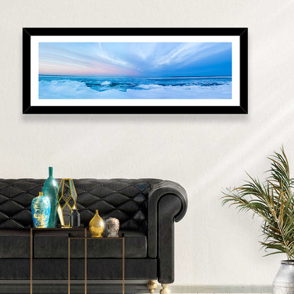 Frozen Blue Seascape Wall Art