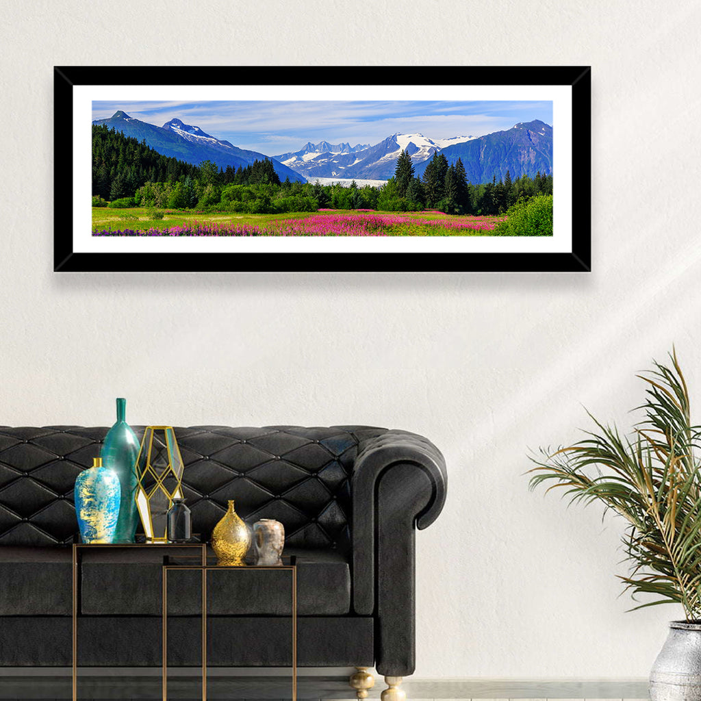 Juneau Meadow with Mendenhall Glacier Wall Art