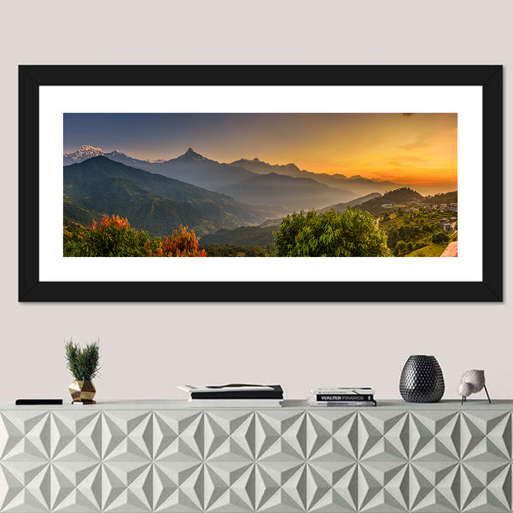 Annapurna Sunrise Over Pokhara Wall Art