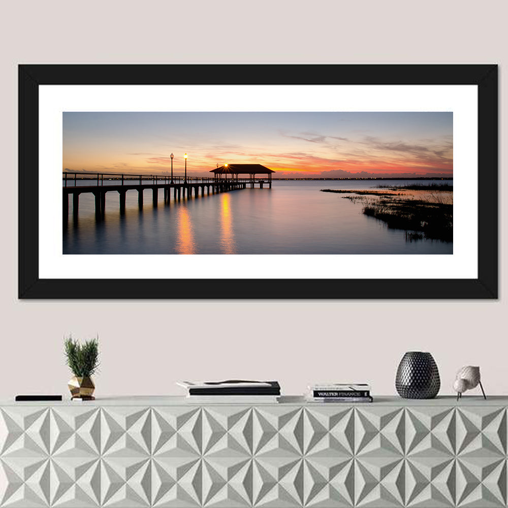 Lake Jackson Pier Sunset Wall Art