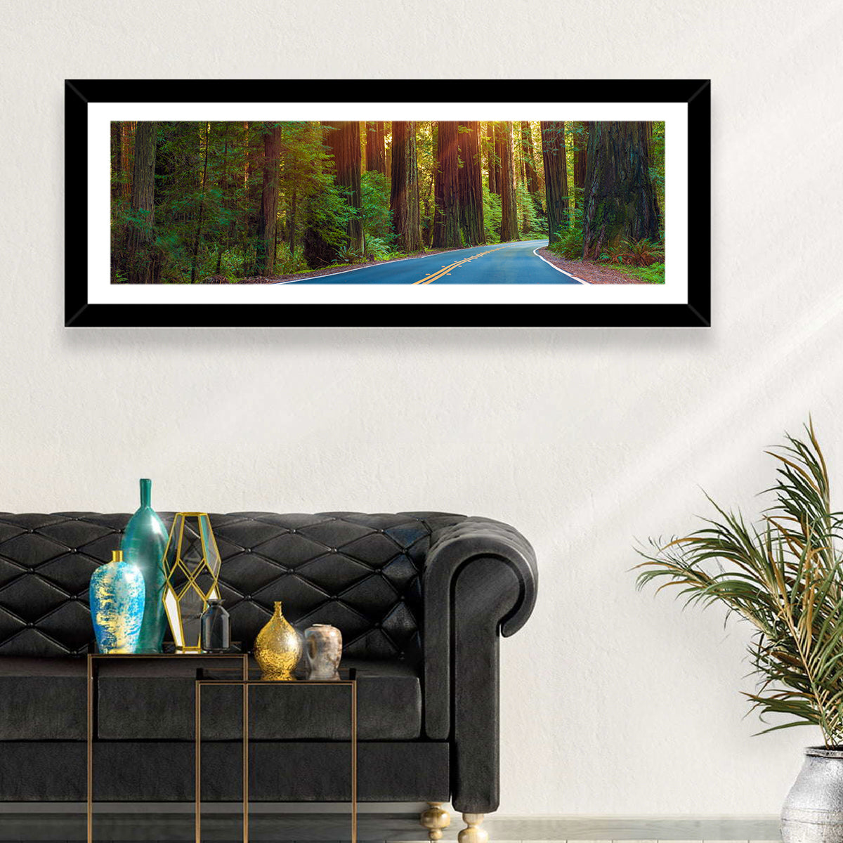 Sunlit Redwood Highway Wall Art