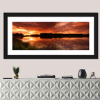 Sunset Lake Reflection Wall Art