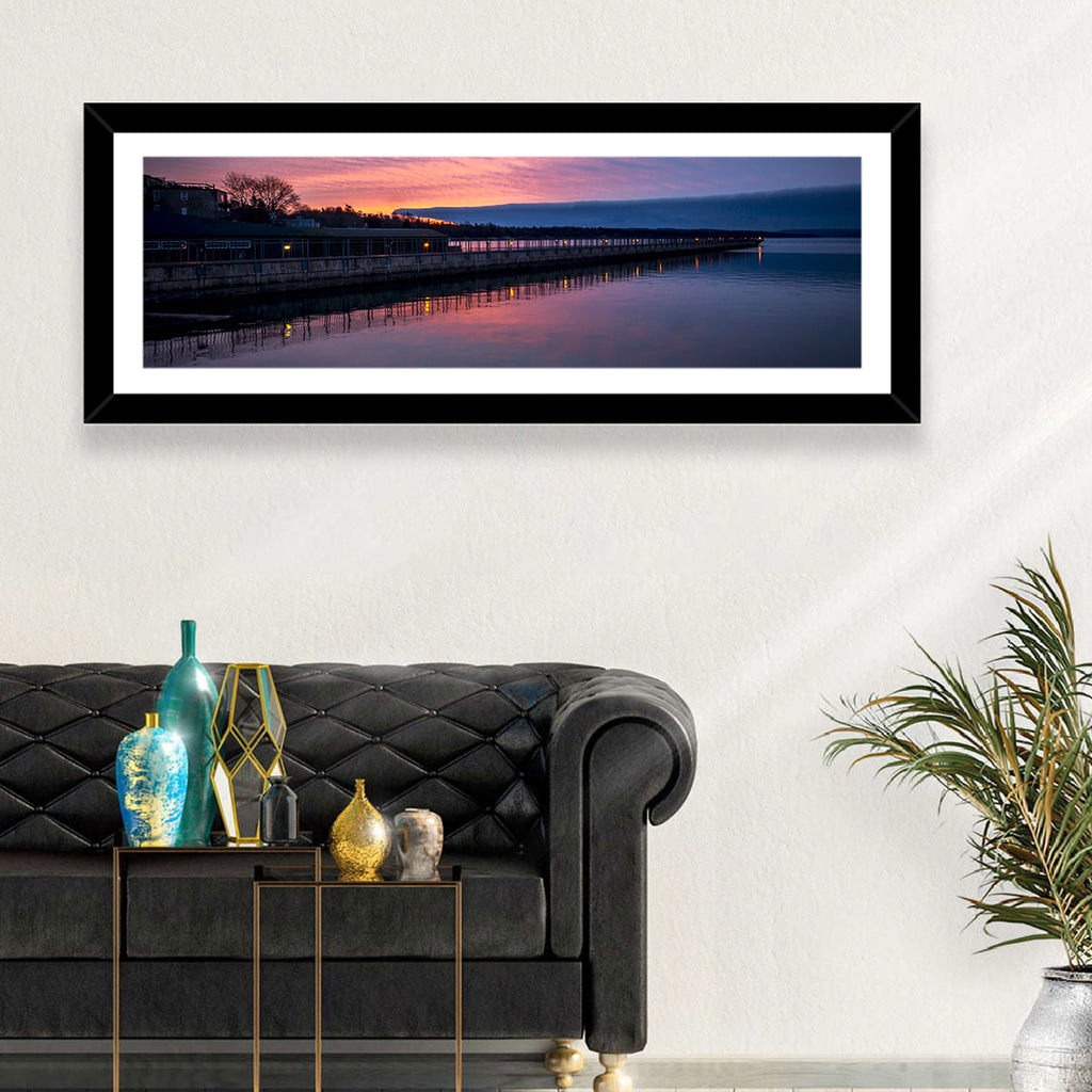 Skaneateles Lake Pier at Dusk Wall Art