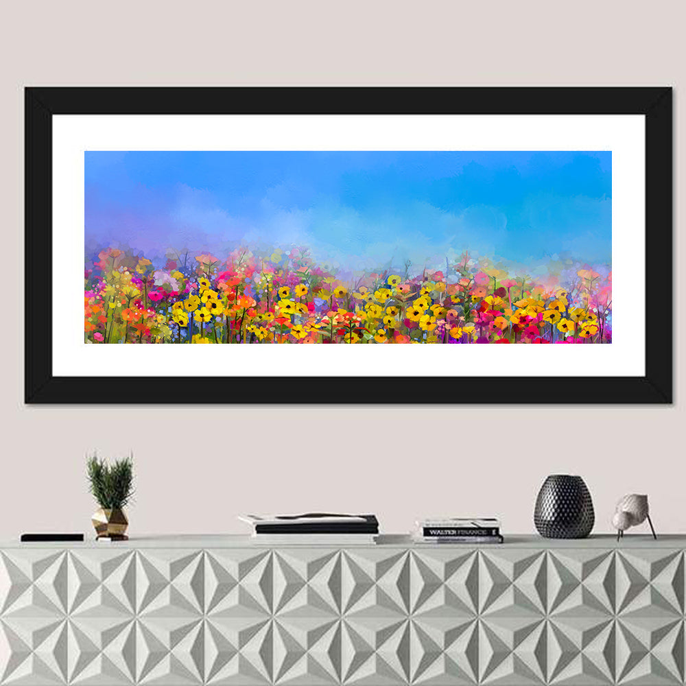 Cornflower and Daisy Meadow Wall Art