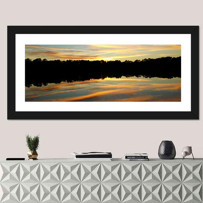 Lake Charles Golden Sunset Wall Art