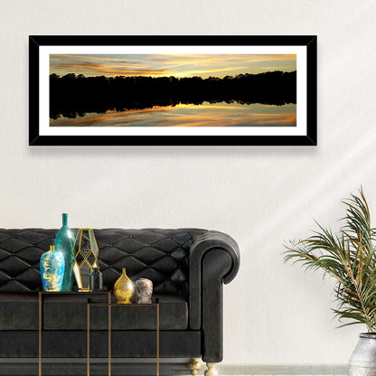 Lake Charles Golden Sunset Wall Art