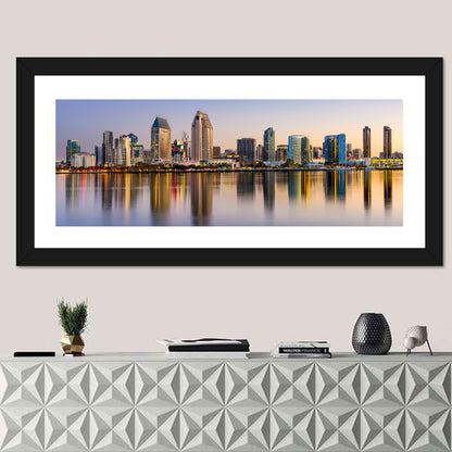 San Diego Skyline at Golden Dusk Wall Art